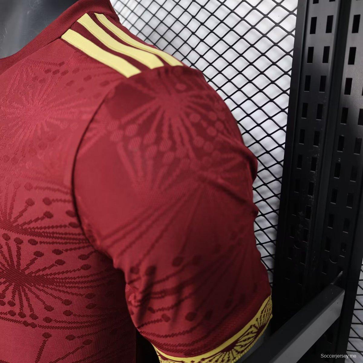 إصدار اللاعب 2025 قميص النبيذ كأس المكسيك الذهبي 2025