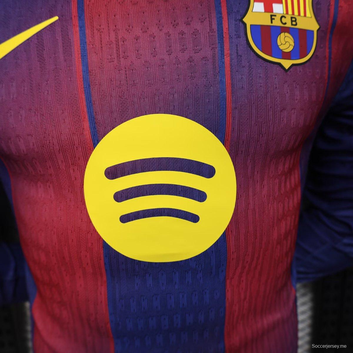 نسخة اللاعب 25/26 قميص بأكمام طويلة الأكمام من برشلونة