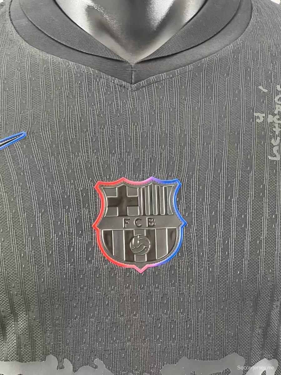 إصدار اللاعب 24/25 برشلونة × ترافيس سكوت قميص بأكمام طويلة الأكمام من برشلونة × ترافيس سكوت