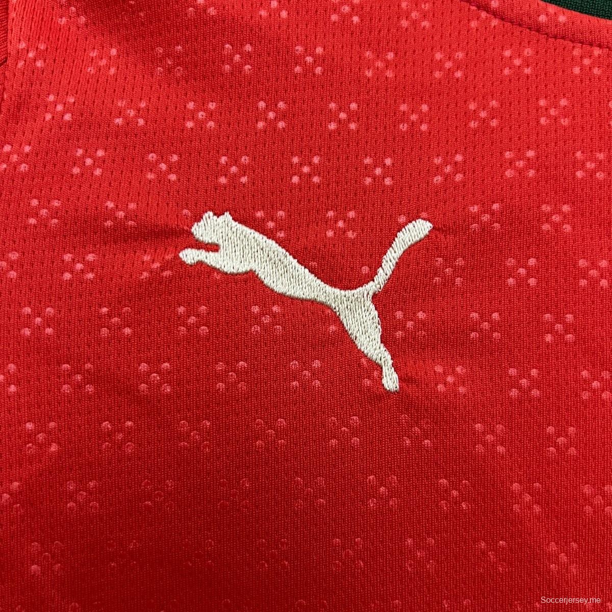 2025 كيدز 2025 قميص البرتغال الأساسي بأكمام طويلة