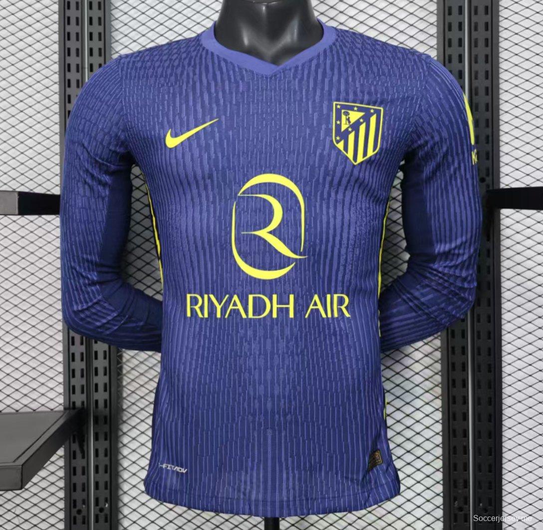 إصدار اللاعب 25/26 قميص بأكمام طويلة طويل الأكمام أزرق اللون من أتلتيكو مدريد