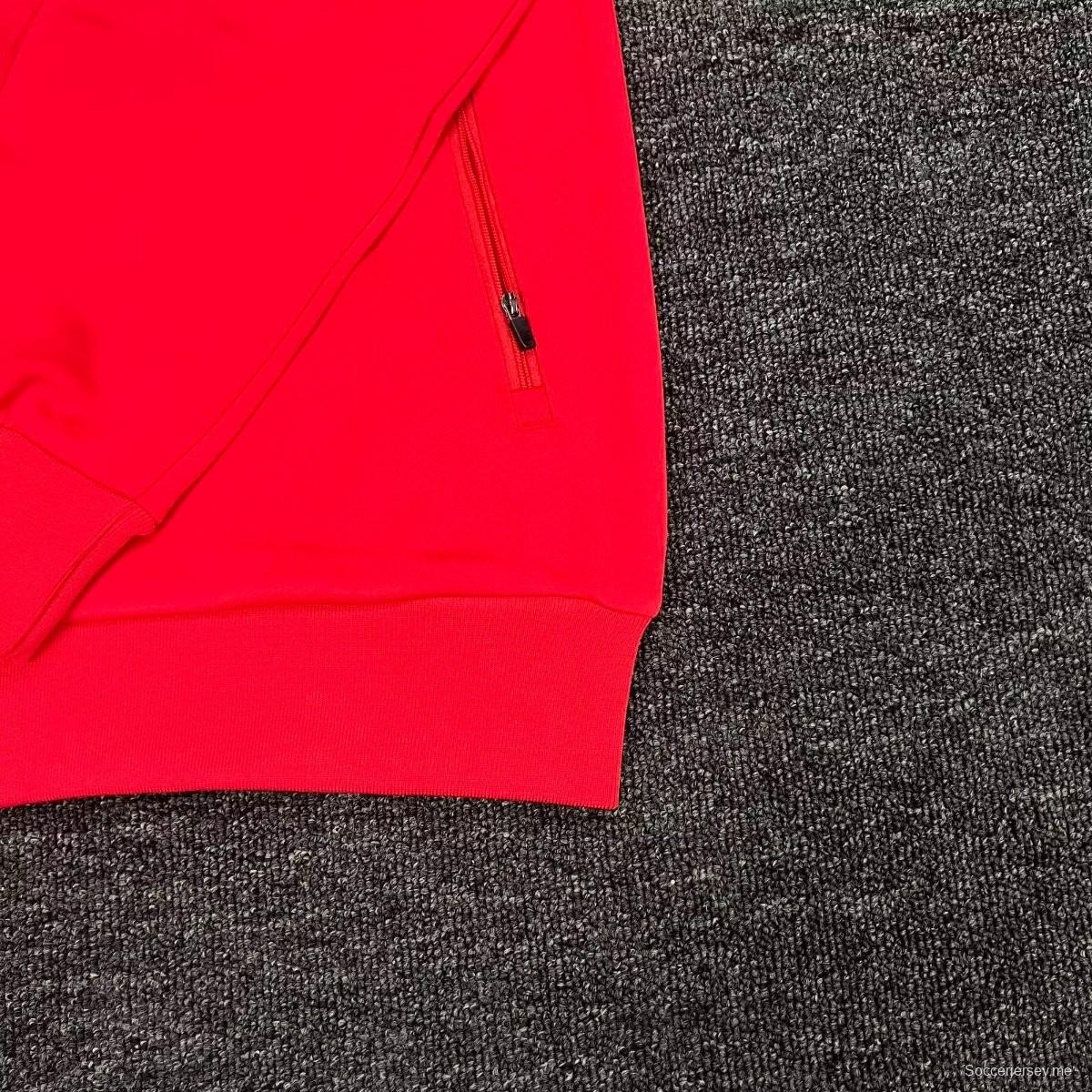 25/26 بنفيكا بنطلون رياضي أحمر بسحاب كامل + بنطلون طويل