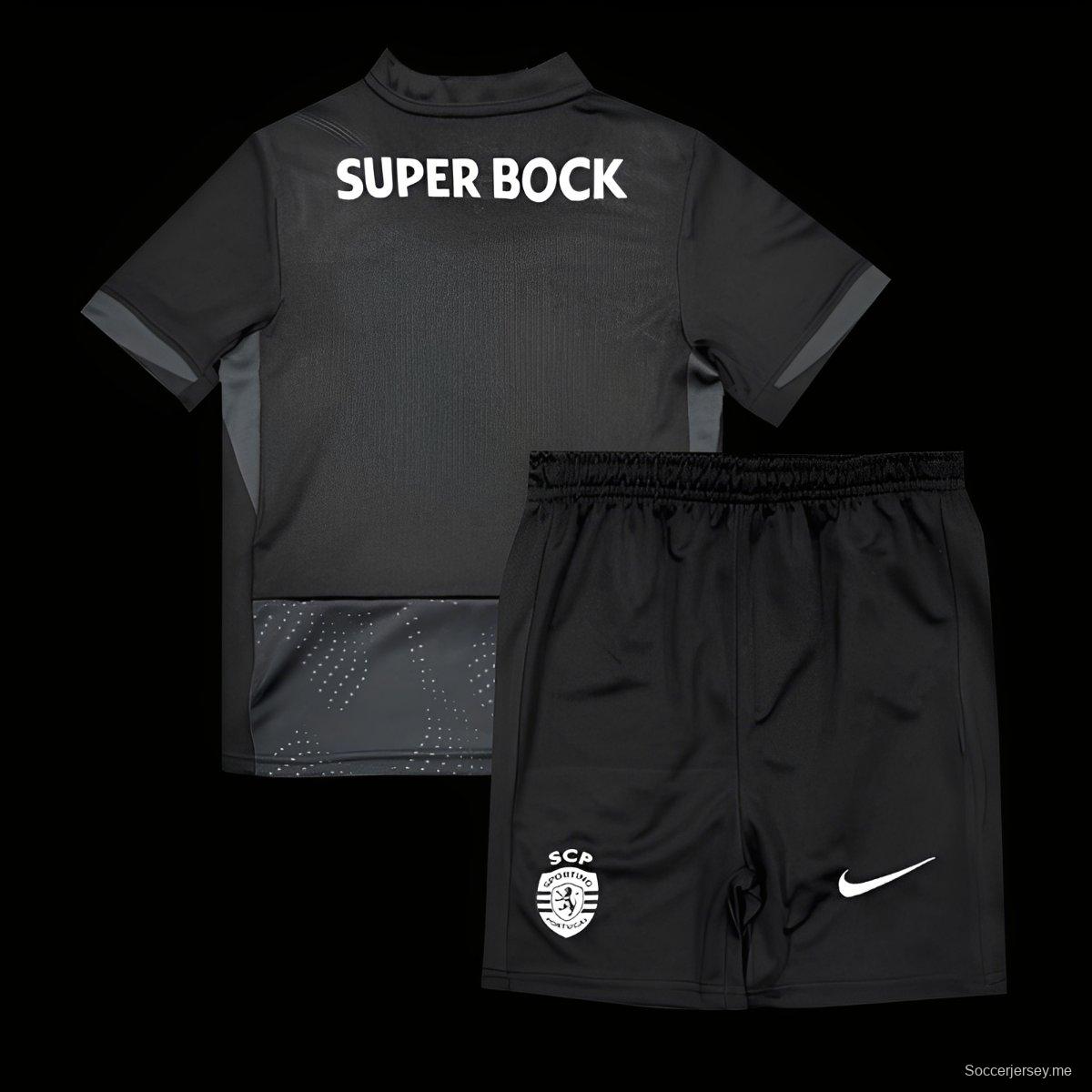 25/26 قميص سبورتنج لشبونة سبورتنج لشبونة خارج الديار أسود اللون