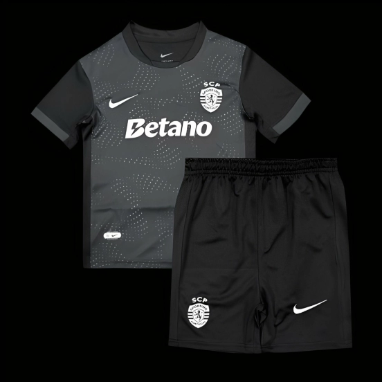 25/26 قميص سبورتنج لشبونة سبورتنج لشبونة خارج الديار أسود اللون
