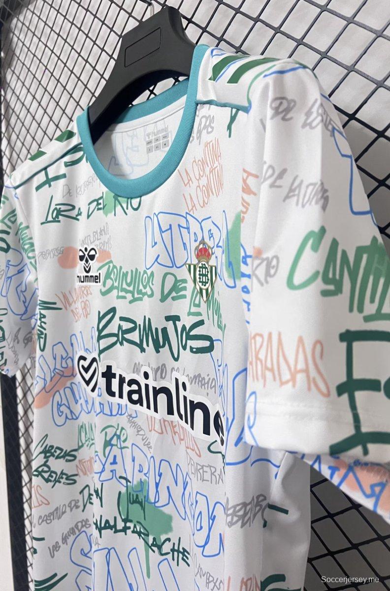 25/26 قميص تدريب ريال بيتيس أبيض اللون أبيض اللون أبيض اللون