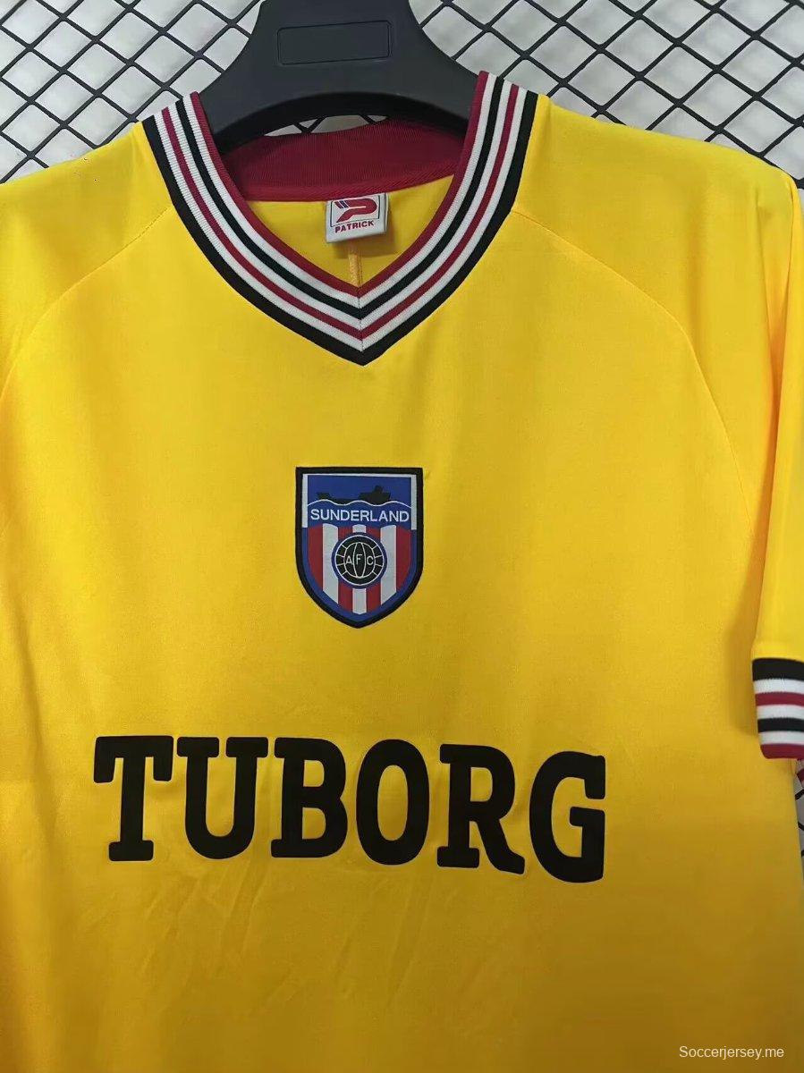 قميص سندرلاند باتريك باتريك الثالث الأصفر قديم 86/87