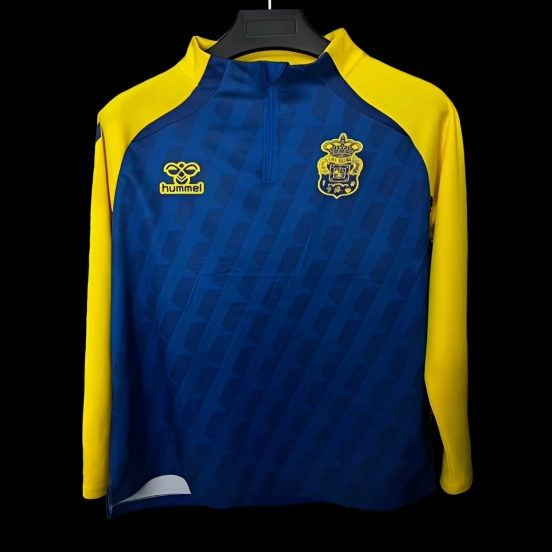 25/26 جاكيت لاس بالماس نصف سحاب أصفر/أزرق 25/26