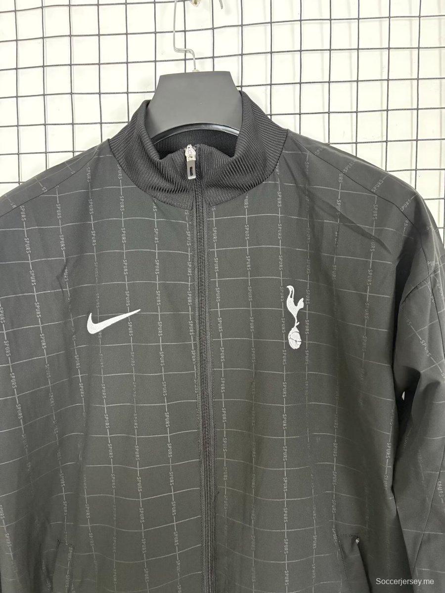 25/26 توتنهام هوتسبير سترة واقية من شبكة سوداء