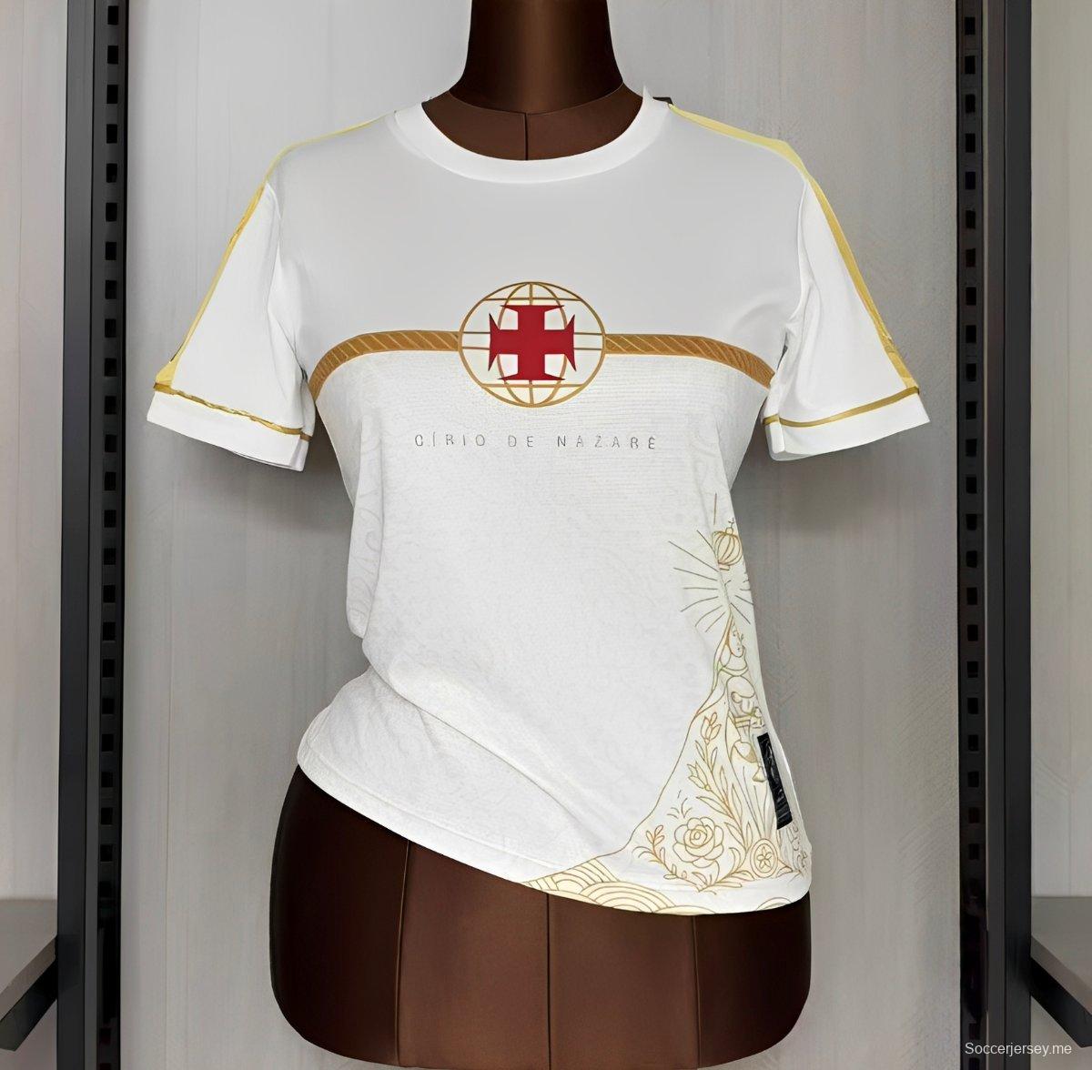 25/26 للنساء قميص فاسكو دا جاما إصدار خاص باللون الأوف وايت