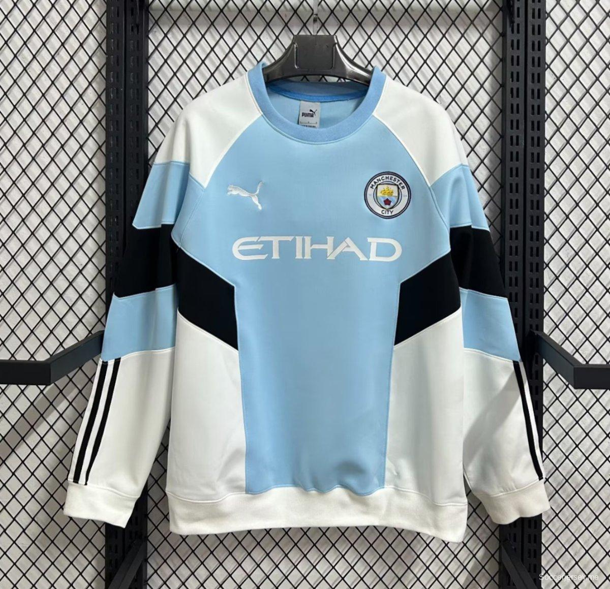 25/26 هودي مانشستر سيتي أبيض/أزرق سماوي