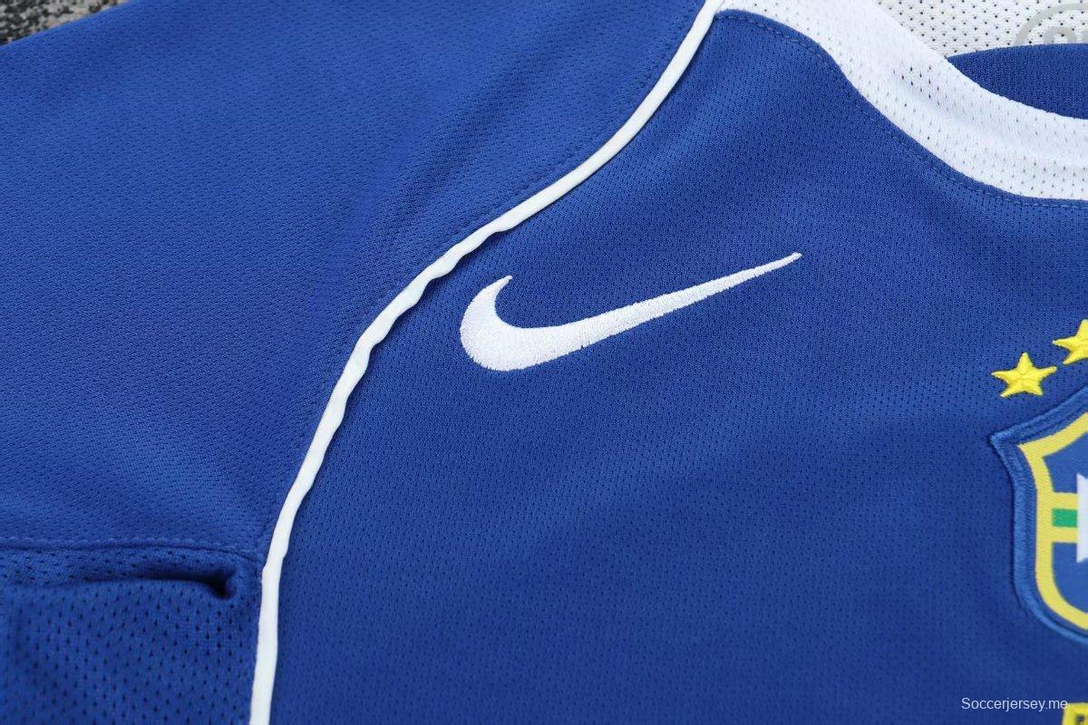 قميص Retro Kids 2004 البرازيلي الأزرق