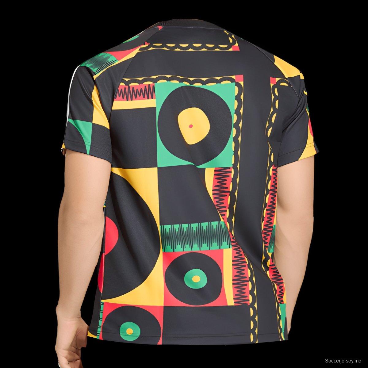 2026 جامايكا 26 × بوب مارلي قميص أصلي باللون الأسود / الأحمر / الأصفر الداكن