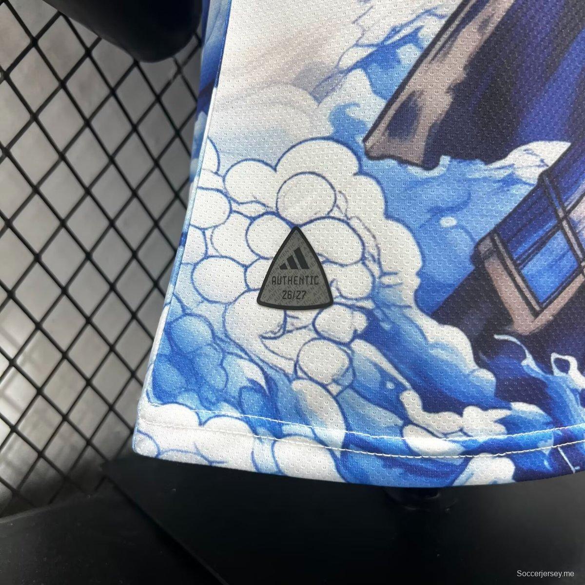 قميص اللاعب الإصدار 2026، طراز "الساموراي الأزرق الياباني" الخاص بفريق "دراغون"