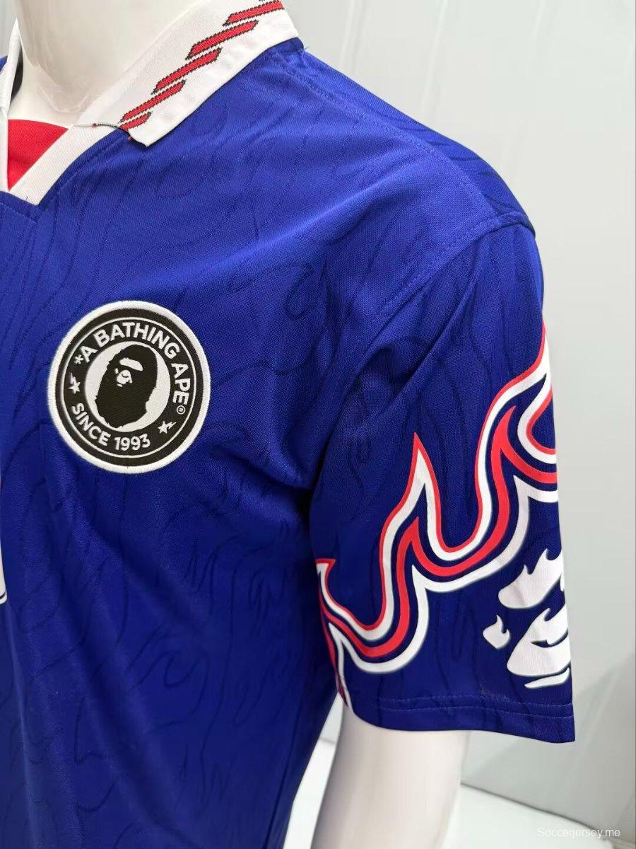 2026 قميص "A Bathing Ape BAPE" × Adidas باللون الأزرق الناري