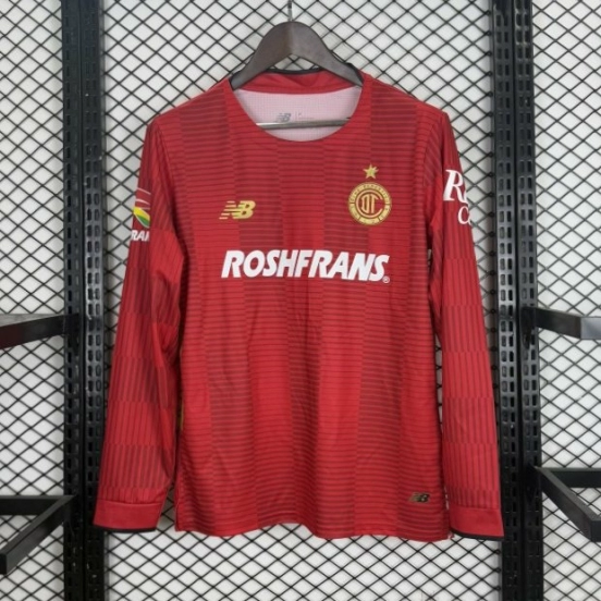 قميص ديبورتيفو تولوكا FC الأحمر ذو الأكمام الطويلة للموسم 25/26 (نسخة اللاعبين)