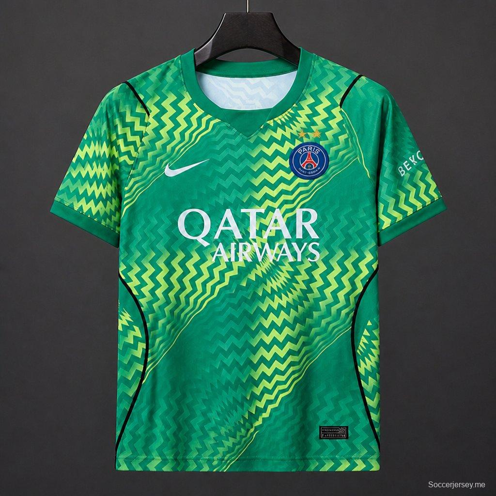 قميص حارس المرمى الأخضر لفريق باريس سان جيرمان (PSG) لموسم 2026/2027، فئة 2 نجوم