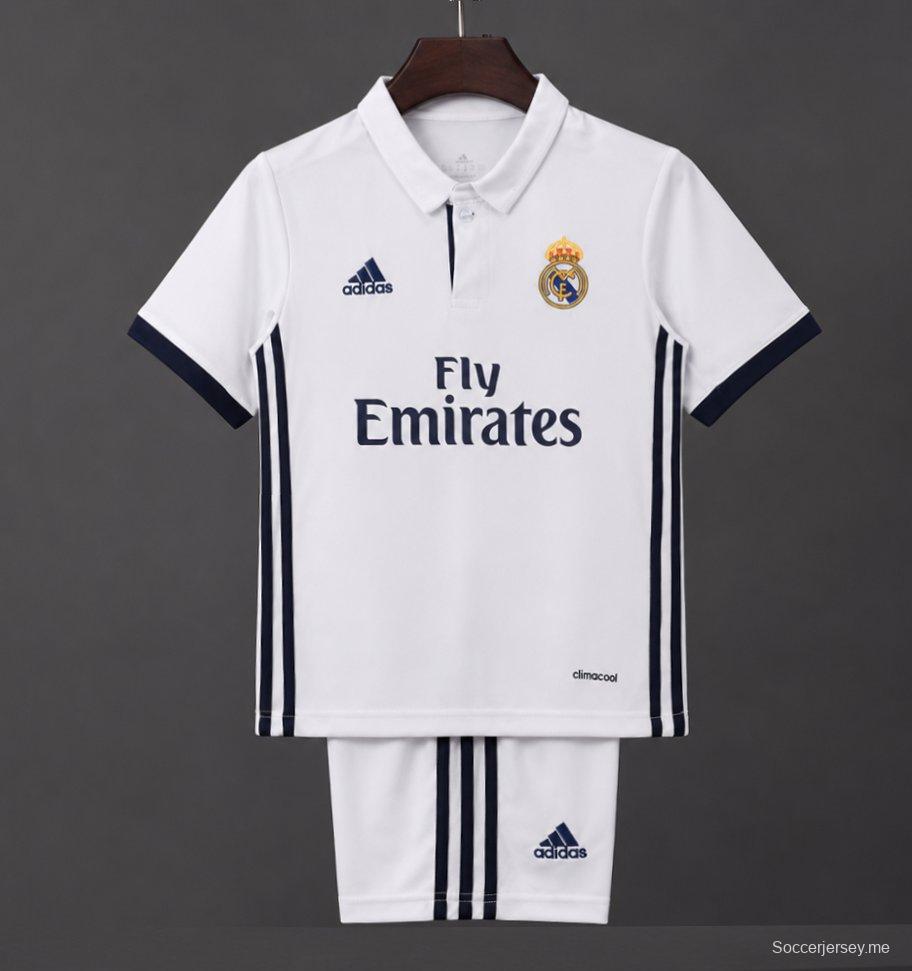 قميص ريال مدريد الرسمي للأطفال طراز ريترو لموسم 2016/2017